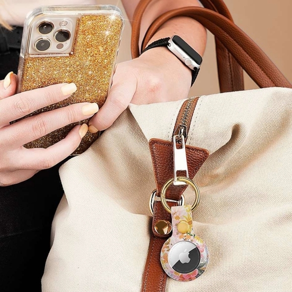 Rifle Paper Co MARGUERITE Key Ring for Apple AirTag Pink NEW - Picture 8 of 9